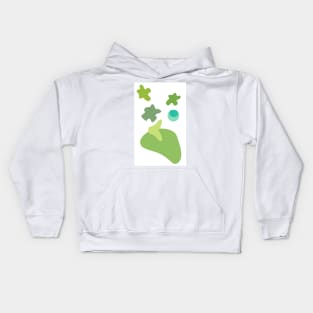 Blue Green Abstract Kids Hoodie